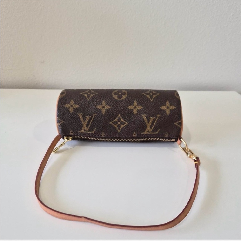 Authentic Louis Vuitton Monogram Mini papillon Shoulder Bag - Brown & Gold